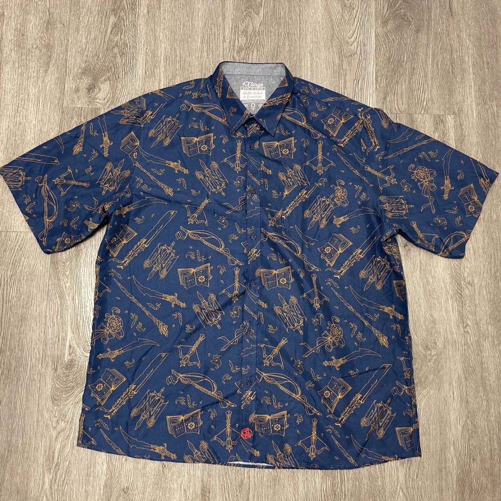 Battle Tested in Exandria Shirt Mens 4XL Blue Mighty Nein Critical Role DND